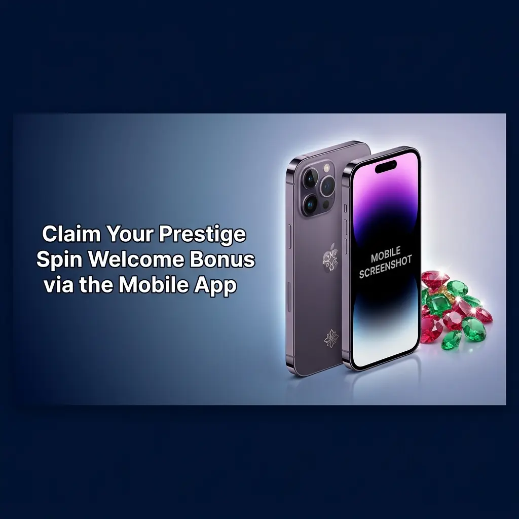 Prestige Spin mobile app welcome bonus activation steps on iOS and Android devices