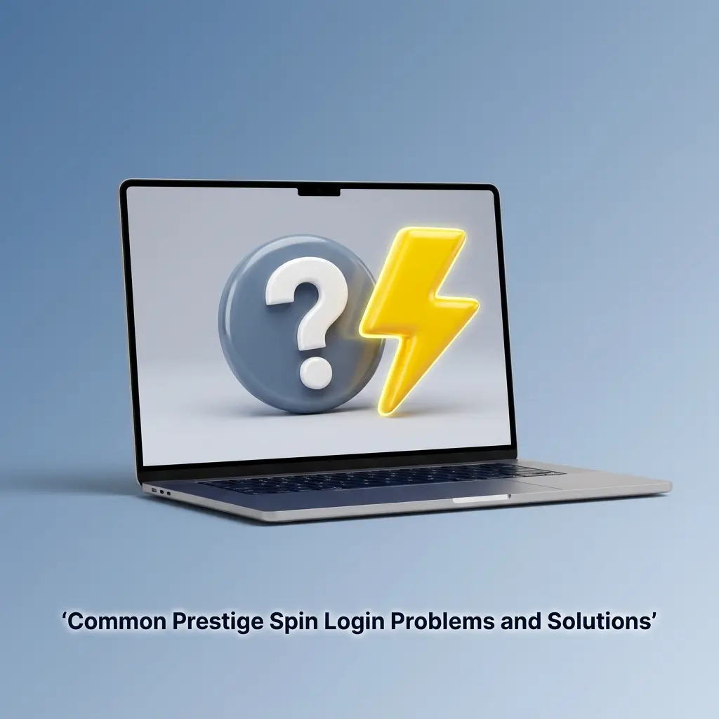 Prestige Spin login troubleshooting table showing common problems and solutions for UK players