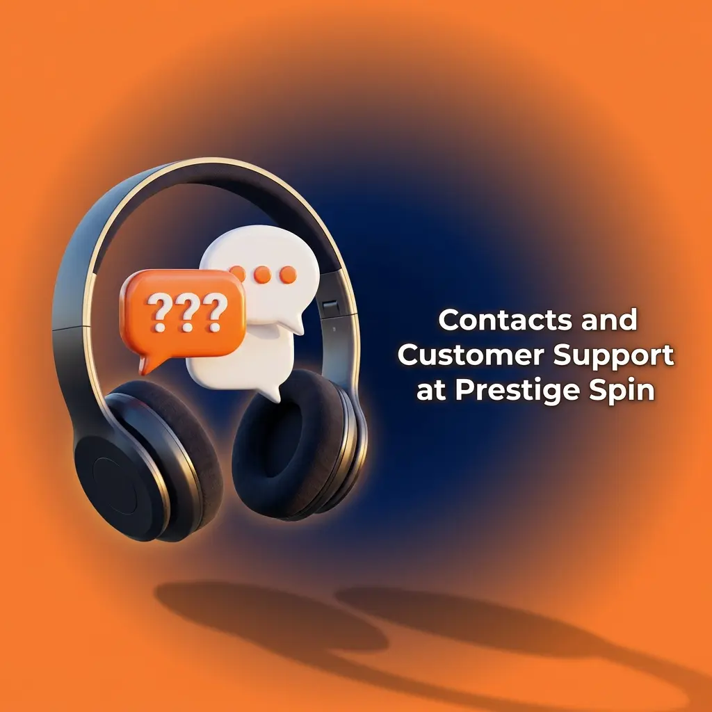 Prestige Spin customer support channels including live chat, email, and FAQ help centre for UK players