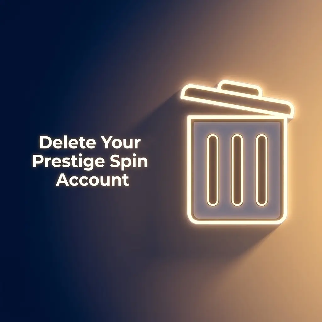 Prestige Spin account deletion process showing responsible gambling tools and account closure settings