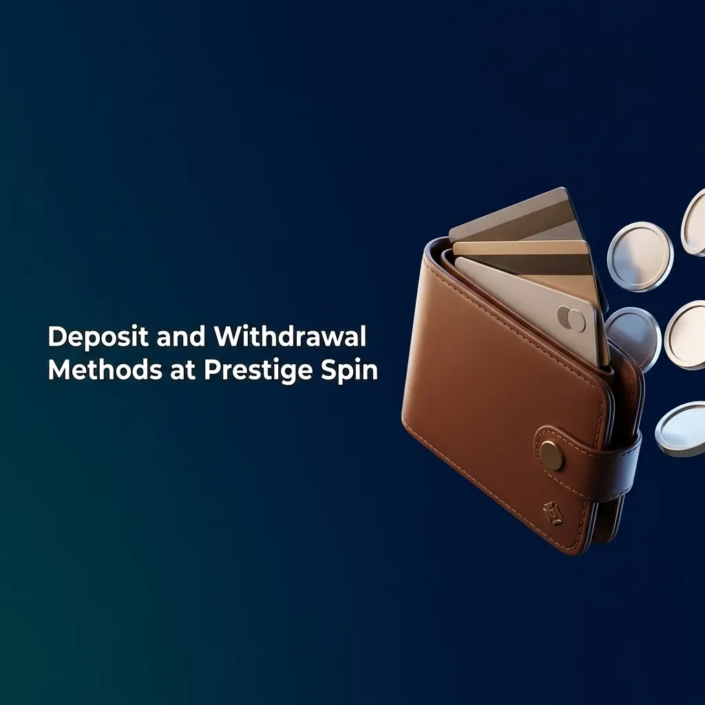 Prestige Spin deposit and withdrawal methods including Visa, Mastercard, and USDT ERC20 for UK players