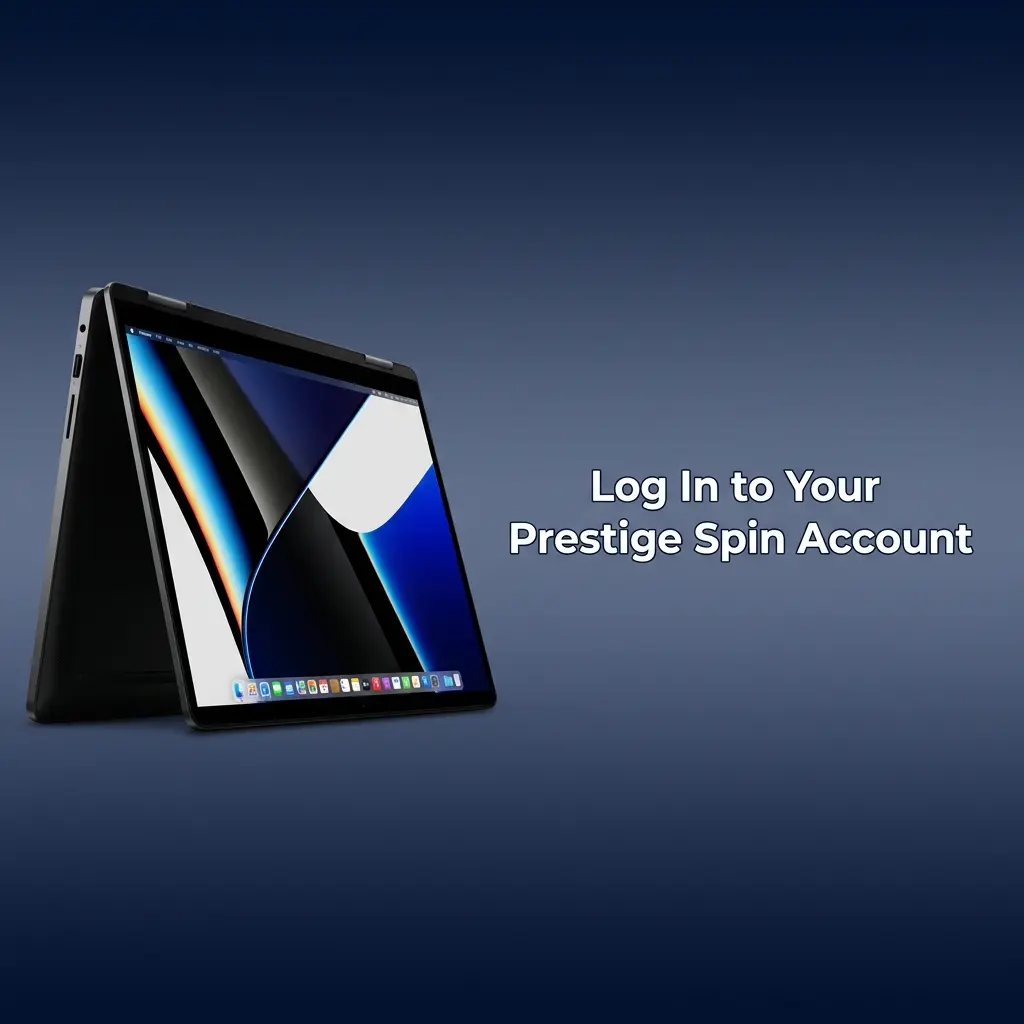Prestige Spin account login page with email and password fields for secure access to betting and casino games