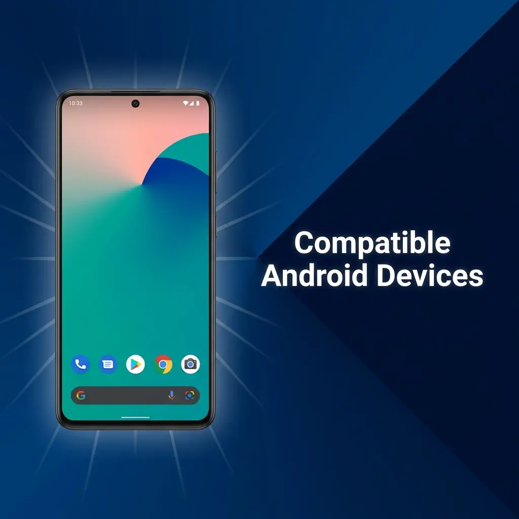 List of compatible Android devices for Prestige Spin app including Samsung, Google Pixel, OnePlus, Xiaomi, Oppo, Motorola, Sony and Nothing