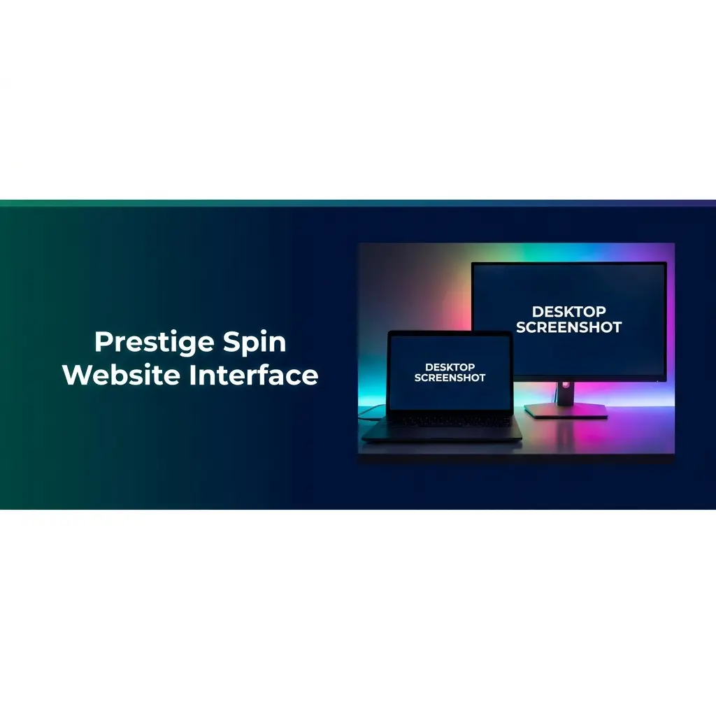 Dark-themed Prestige Spin website showing top navigation bar with links to Sports, Live Casino, Casino, Crash Games, Virtual Sports and Bonuses