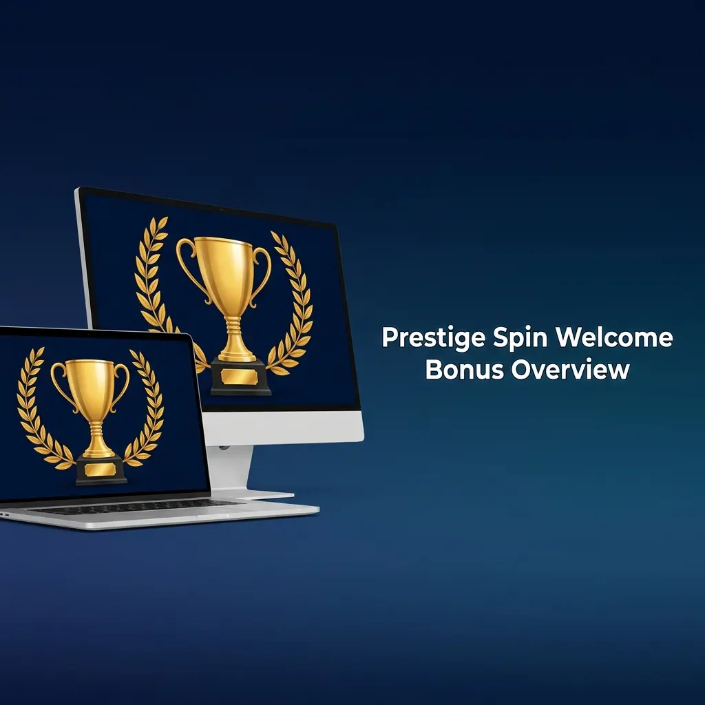 Prestige Spin three-tier welcome bonus table showing deposit amounts from EUR 20 to 300 with 100–150% match and x45 wagering
