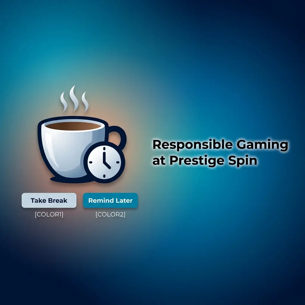 Prestige Spin responsible gaming tools including deposit limits, self-exclusion, and links to GamCare and BeGambleAware