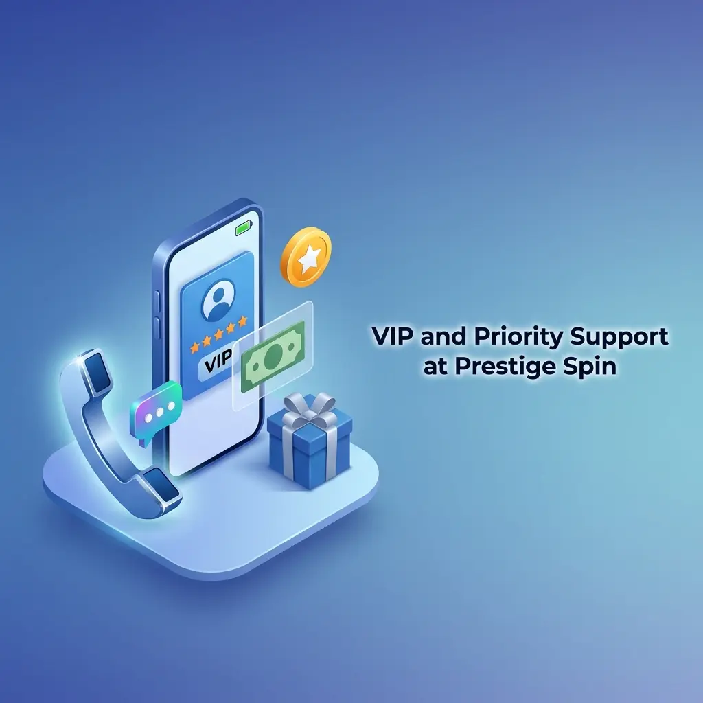 Prestige Spin VIP and priority support programme showing dedicated account management and faster response options
