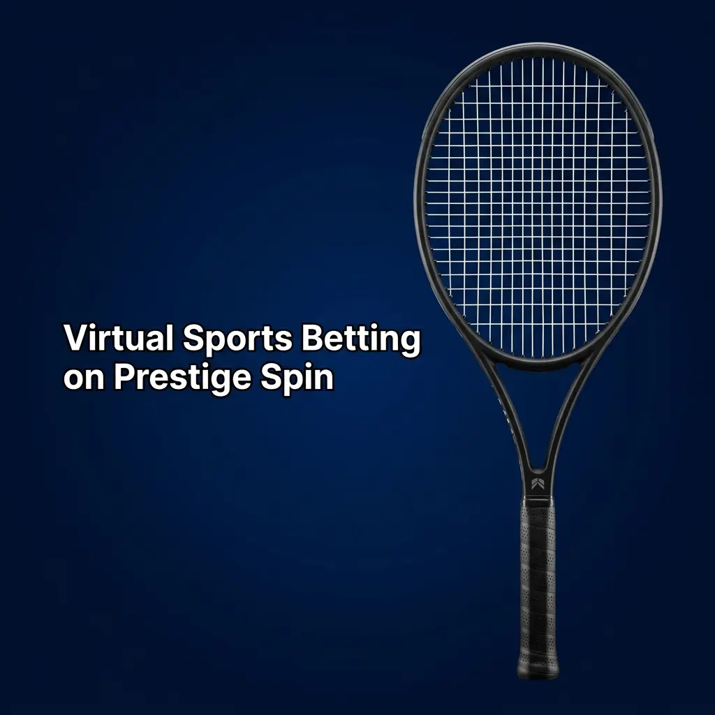 Virtual sports betting interface on Prestige Spin showing RNG-powered football, horse racing, greyhound and tennis simulations