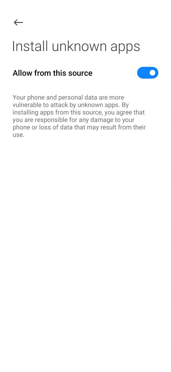 Allow unknown sources before installing the Prestige Spin APK safely.