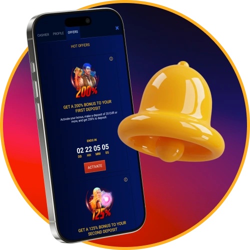 Receive important updates through Prestige Spin app push notifications.