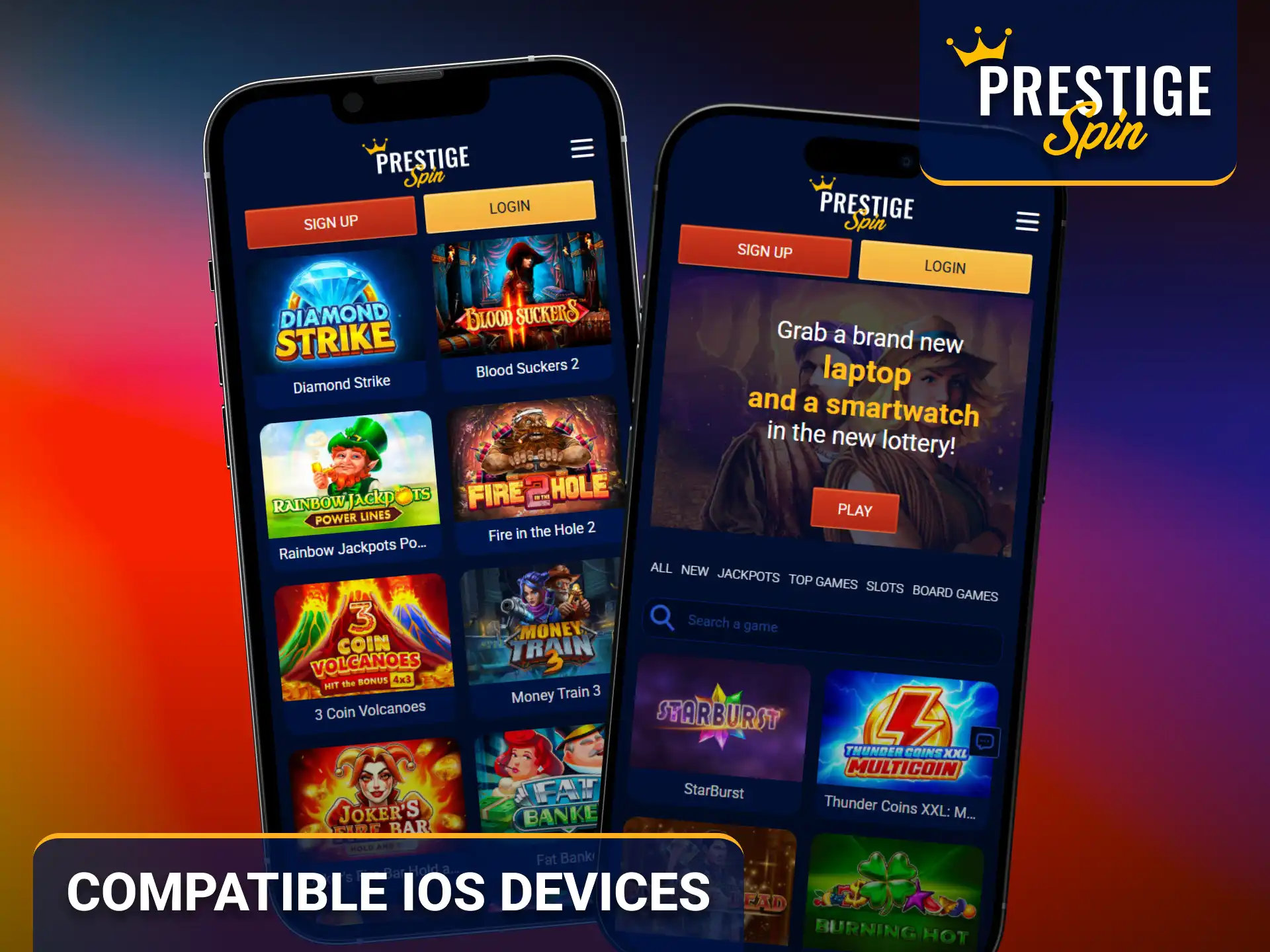 Verify your device supports the Prestige Spin iOS app before installing.