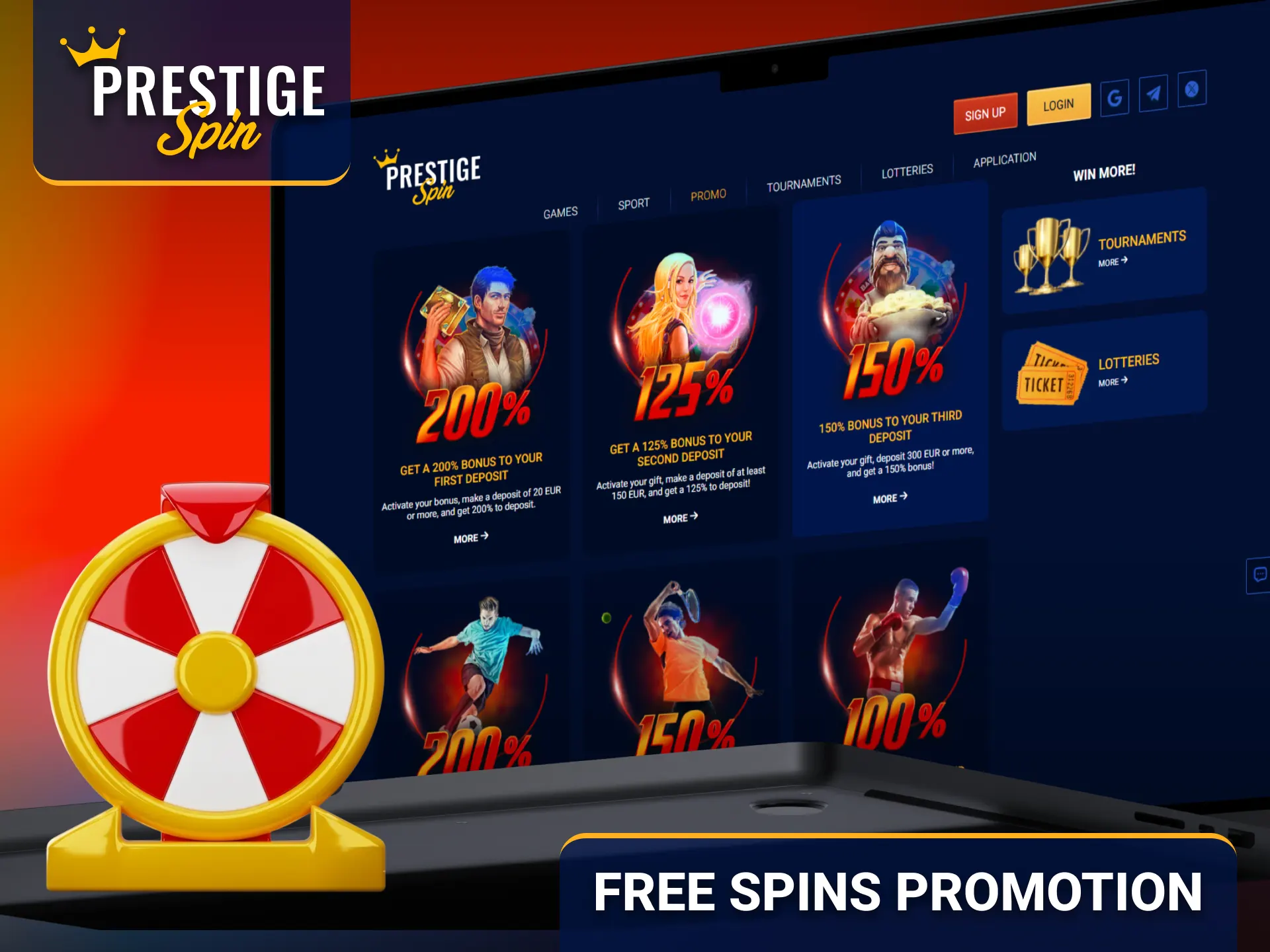 Unlock free spins through special promotions at Prestige Spin.