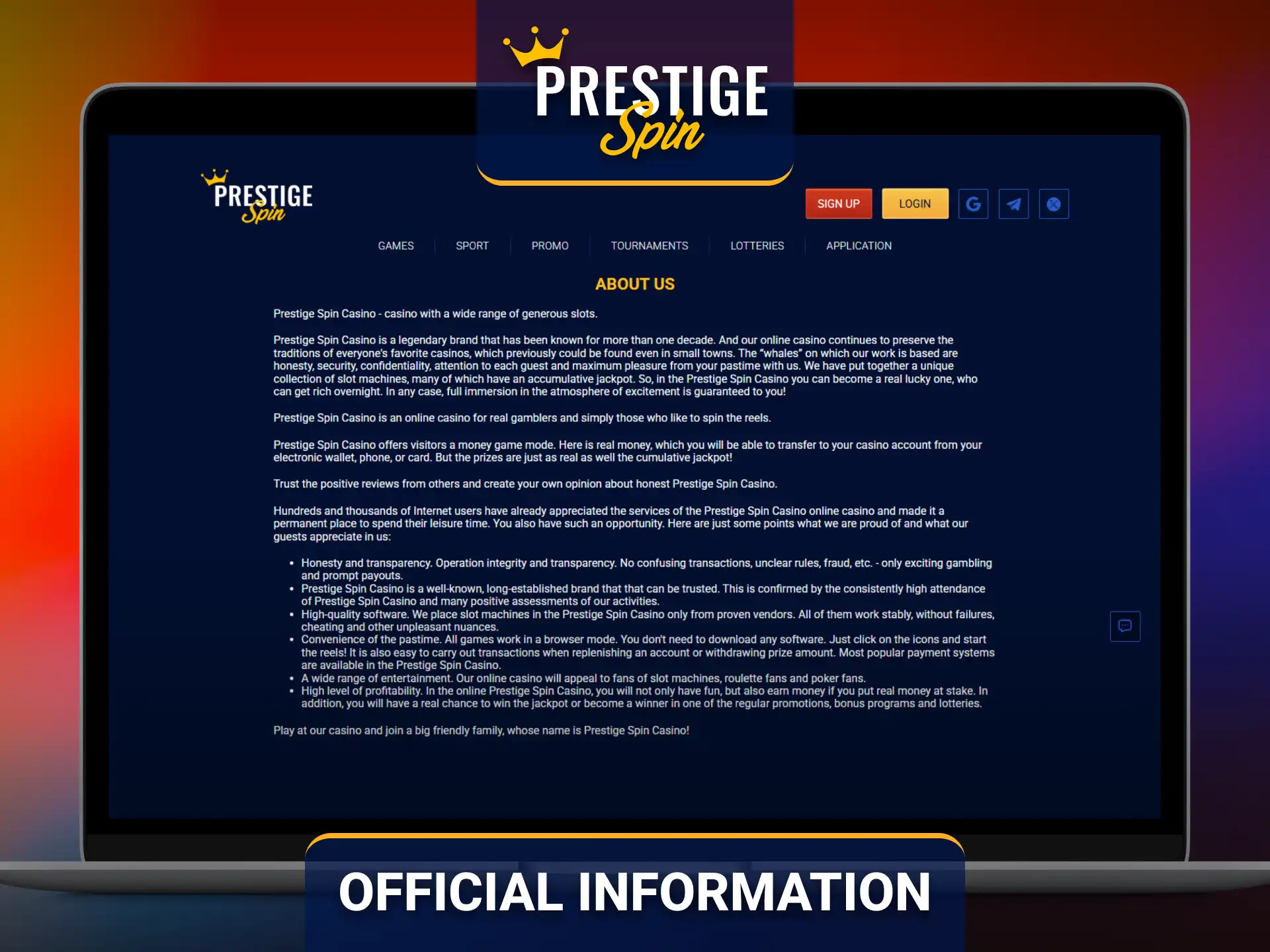 Explore official Prestige Spin information and contact details for UK players.