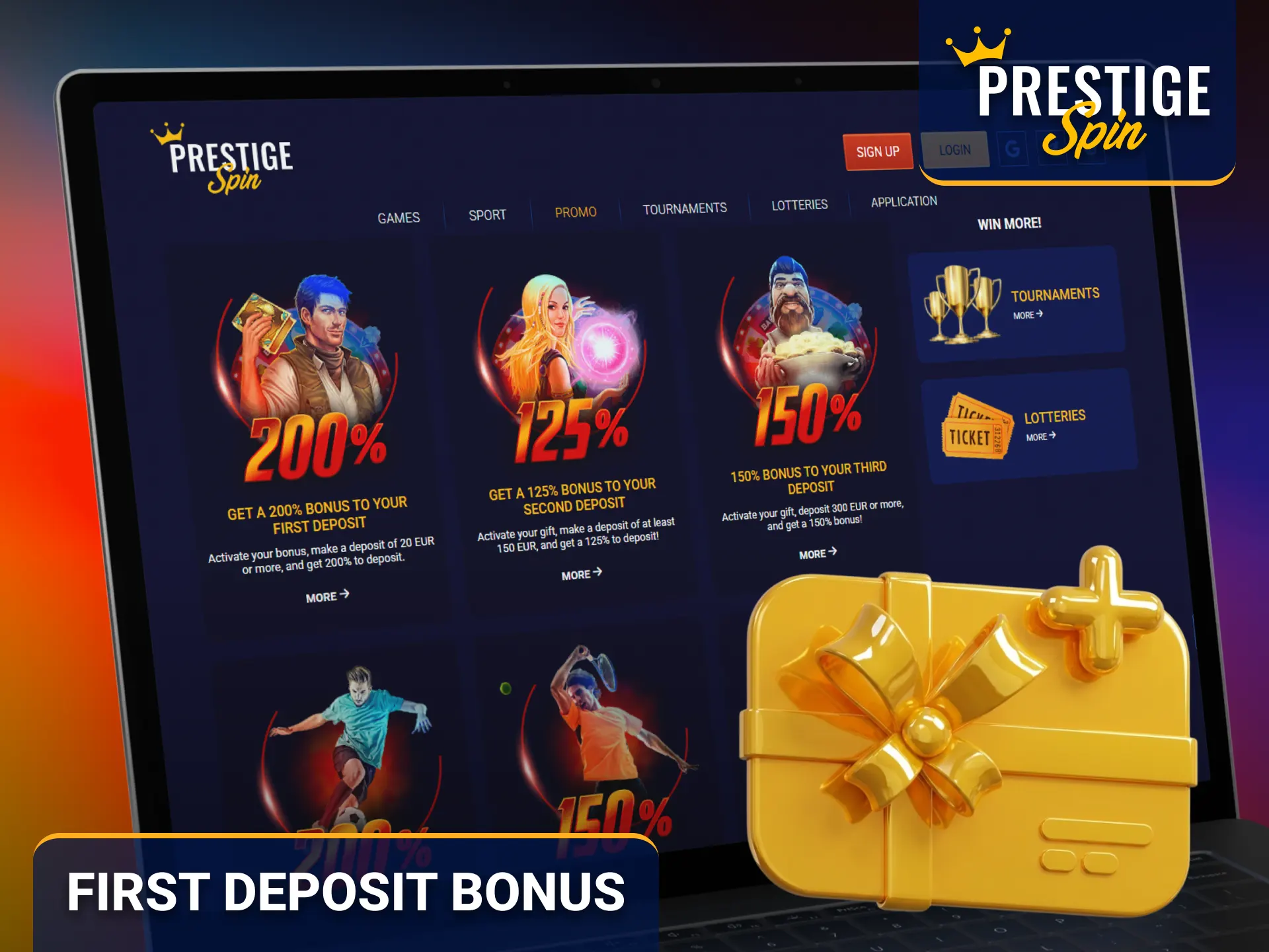 Claim the Prestige Spin first deposit offer available to eligible UK players.