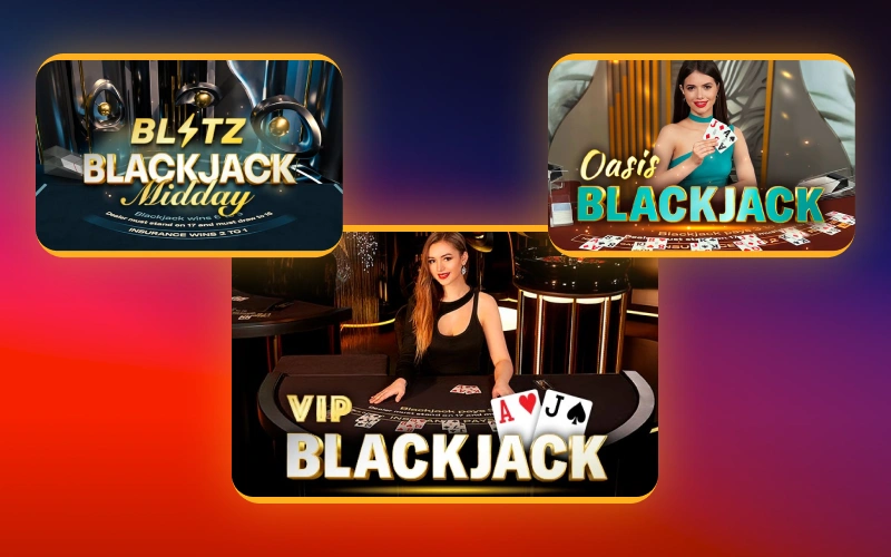 Experience live blackjack tables with Prestige Spin professional dealers.