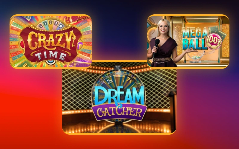 Explore interactive TV games available at the Prestige Spin live casino.