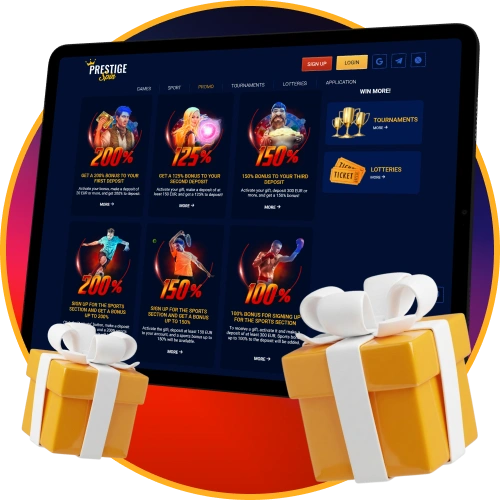 Unlock extra rewards with the Prestige Spin tiered deposit promotion.