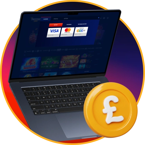 Manage your Prestige Spin account with convenient GBP payment support.