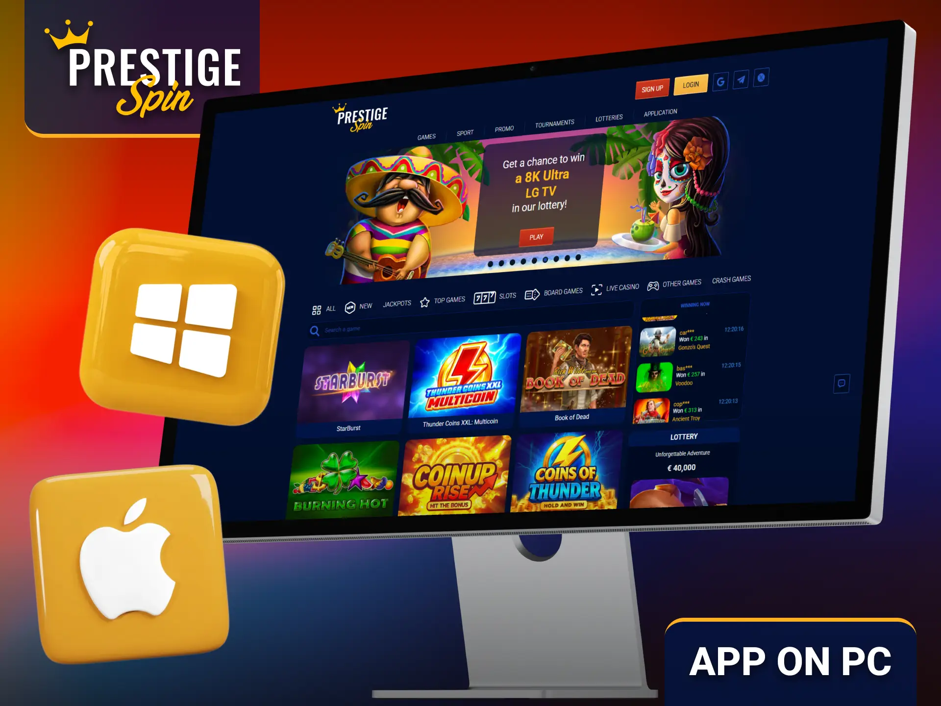 Play Prestige Spin on Windows and macOS with a smooth desktop experience.