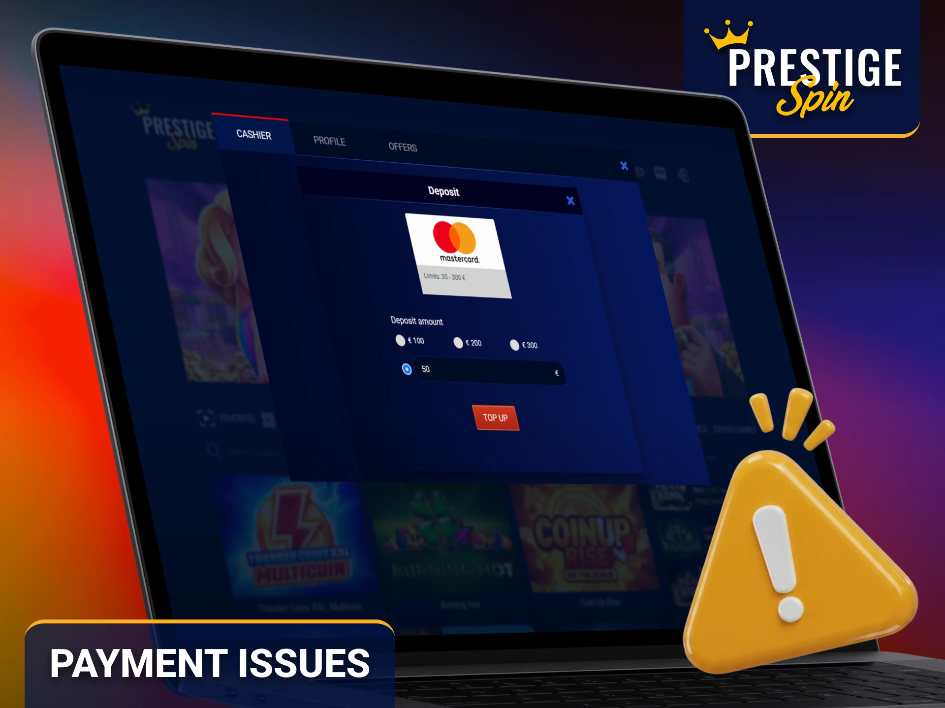 Resolve common Prestige Spin payment issues using practical troubleshooting steps.