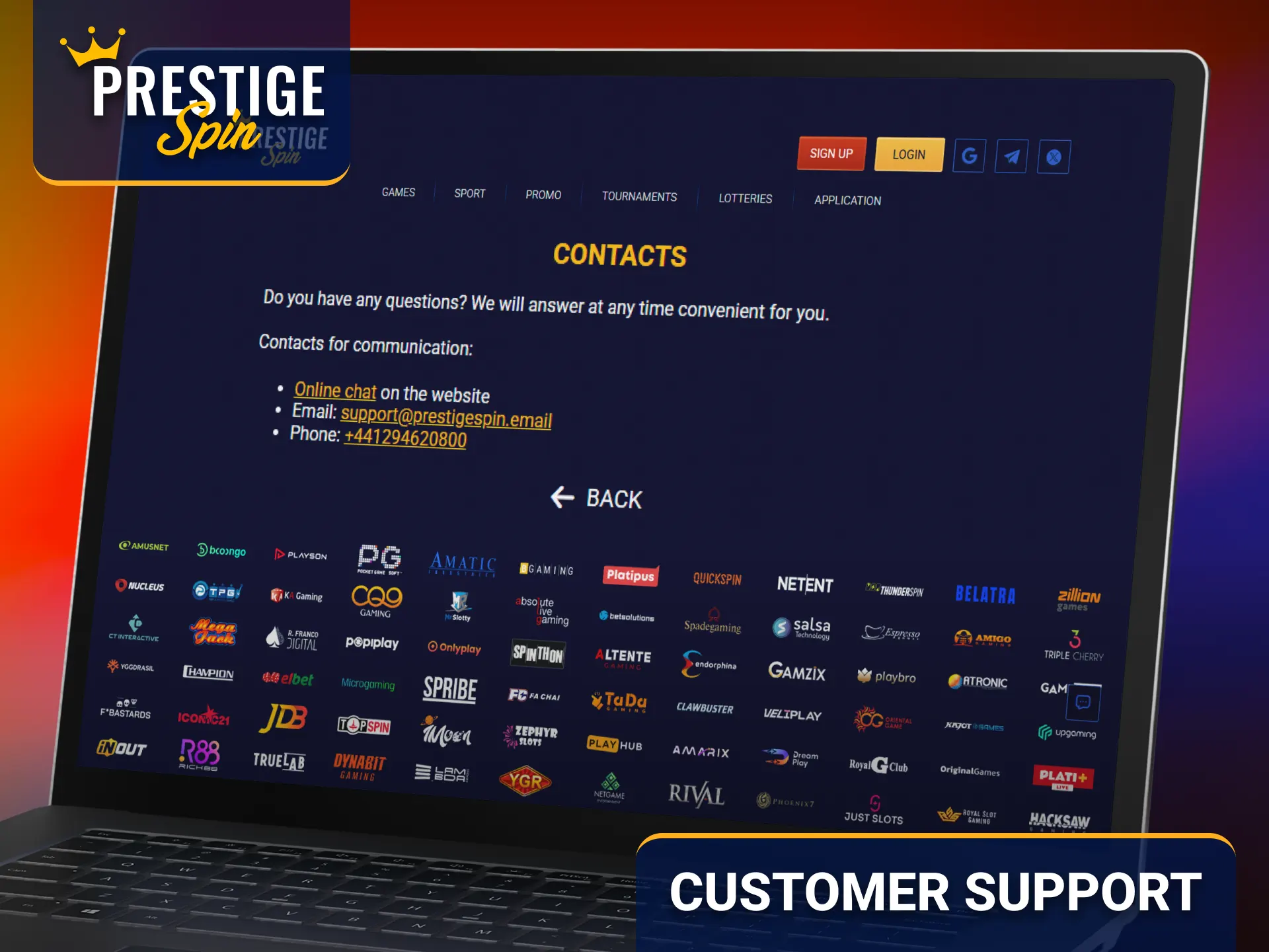 Contact Prestige Spin customer support for assistance with payment queries.