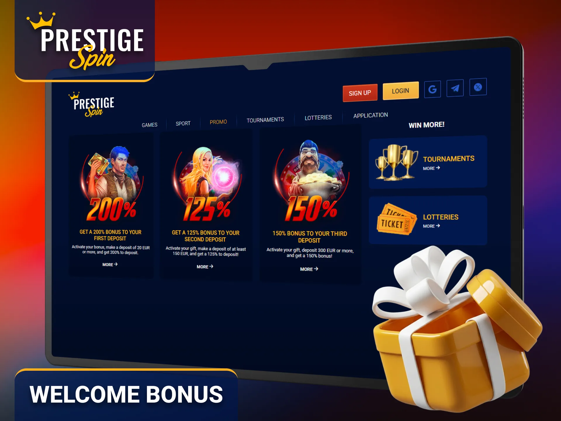 Discover Prestige Spin welcome rewards and ongoing promotions for slot players.
