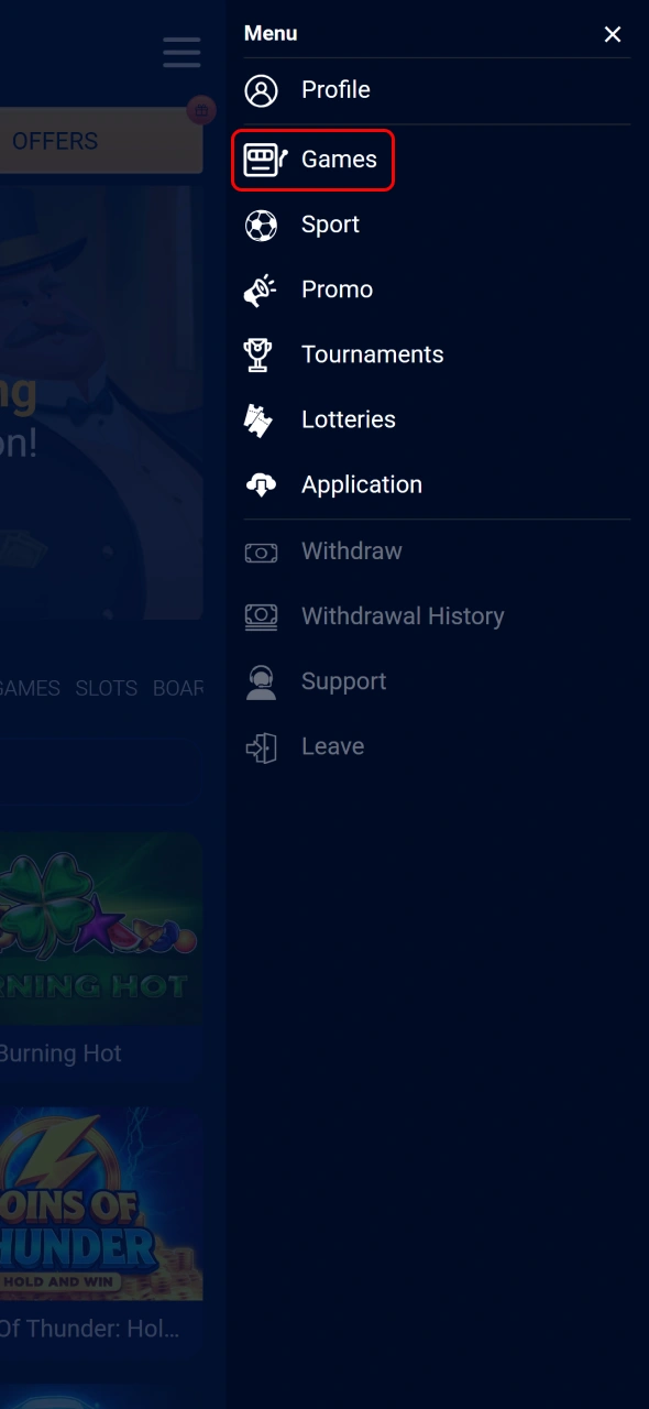 Navigate to the Prestige Spin slots lobby and explore popular titles.