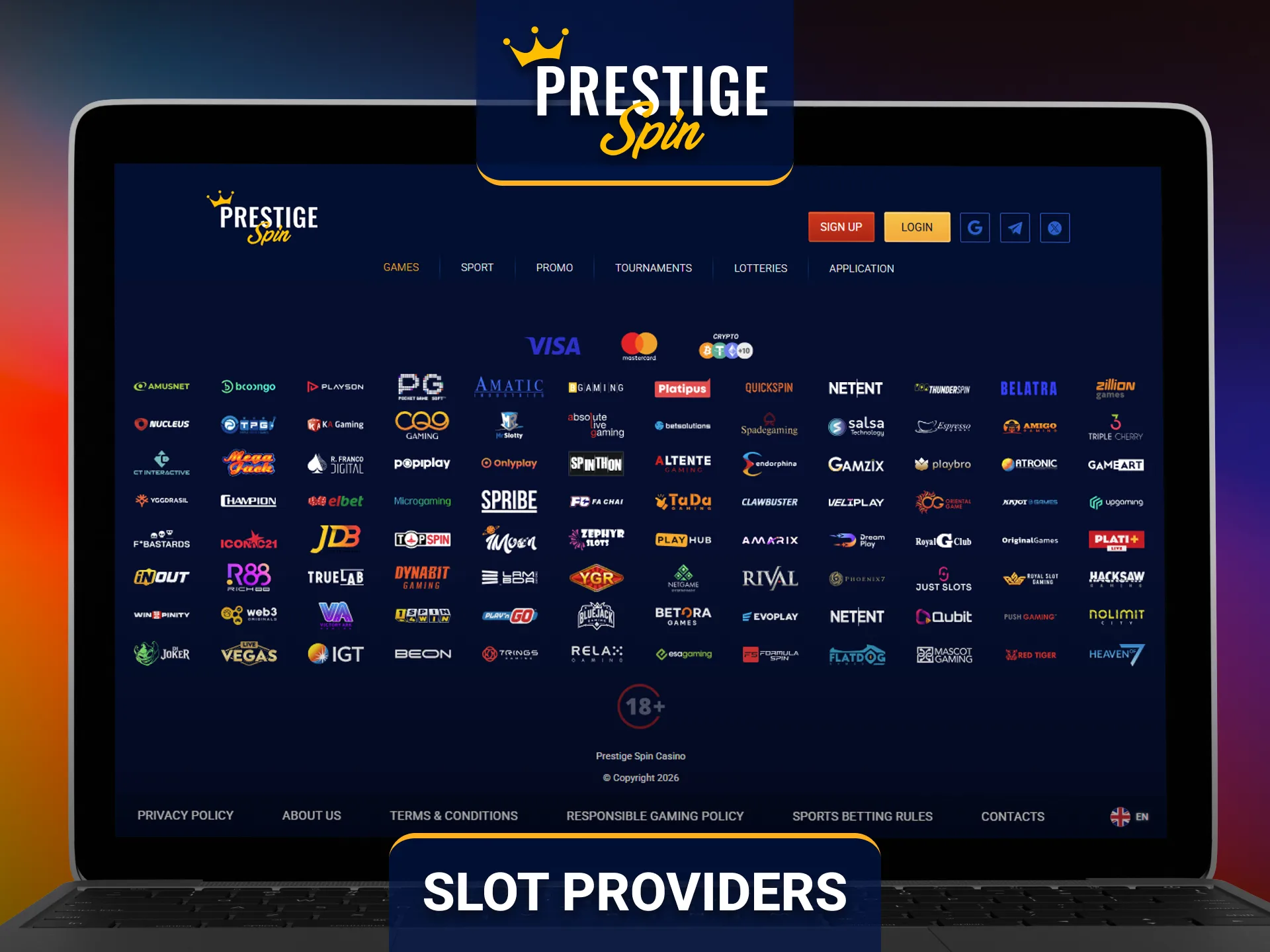 Discover trusted slot providers featured at the Prestige Spin casino.