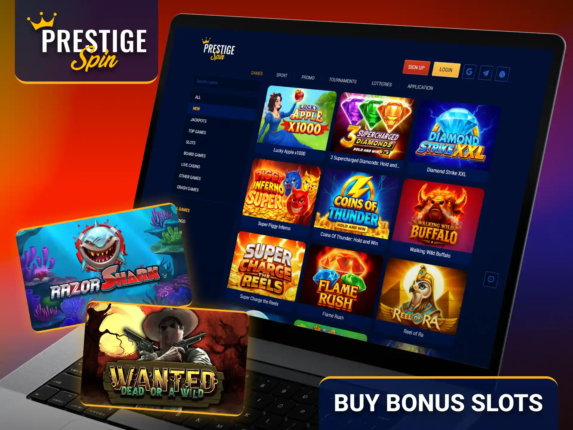 Try buy bonus slots available on the Prestige Spin platform.