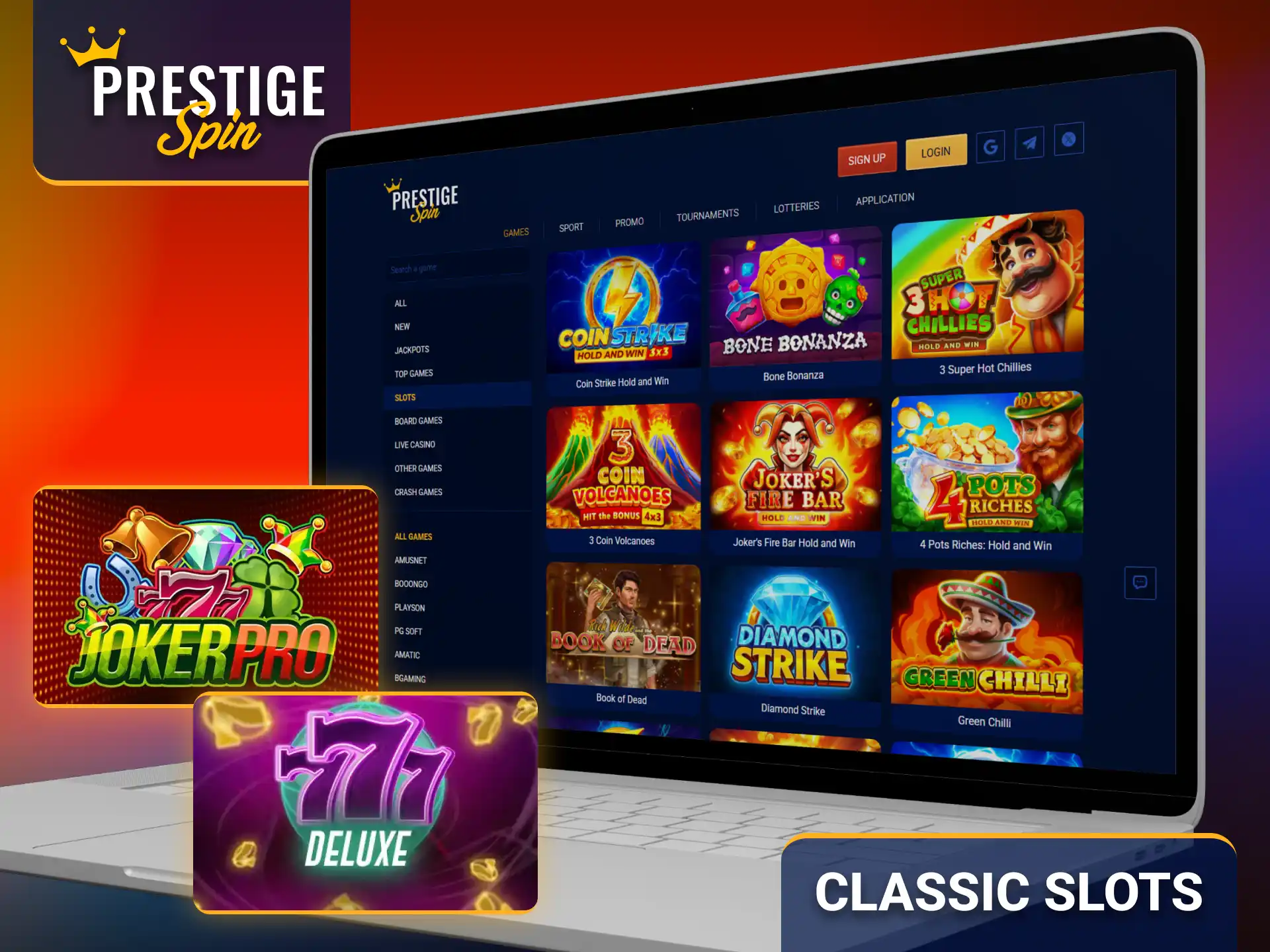 Enjoy classic slot machines with the Prestige Spin casino platform.