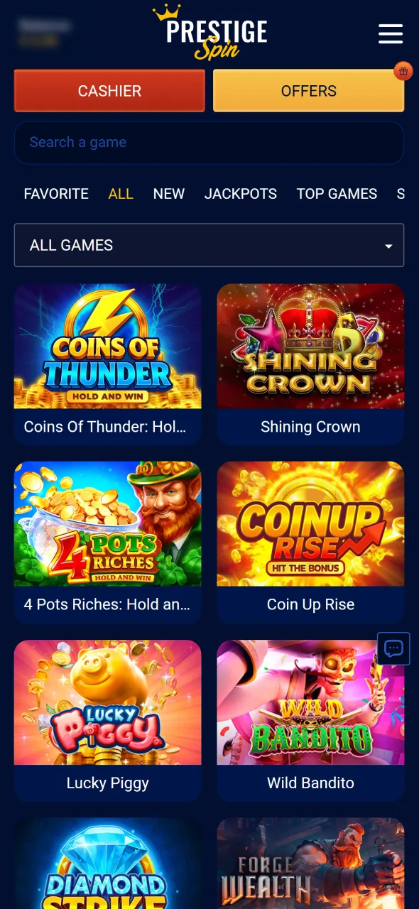 Start playing with the Prestige Spin platform and enjoy your rewards.
